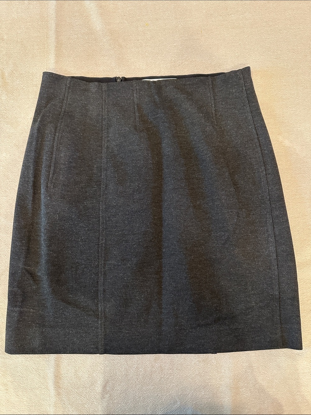 MM Lafleur Charcoal Gray Crosby Pencil Skirt in Textured Ponte